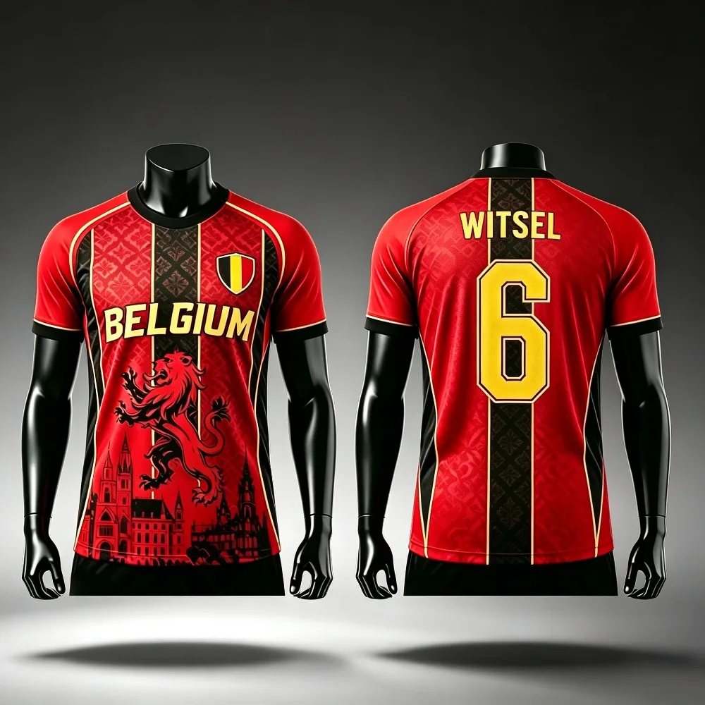 Belgium Summer Football Jersey Men Fashion Breathable Quick-Dry Soccer Vintage T-shirt Outdoor Training Casual Street Sport - view 3