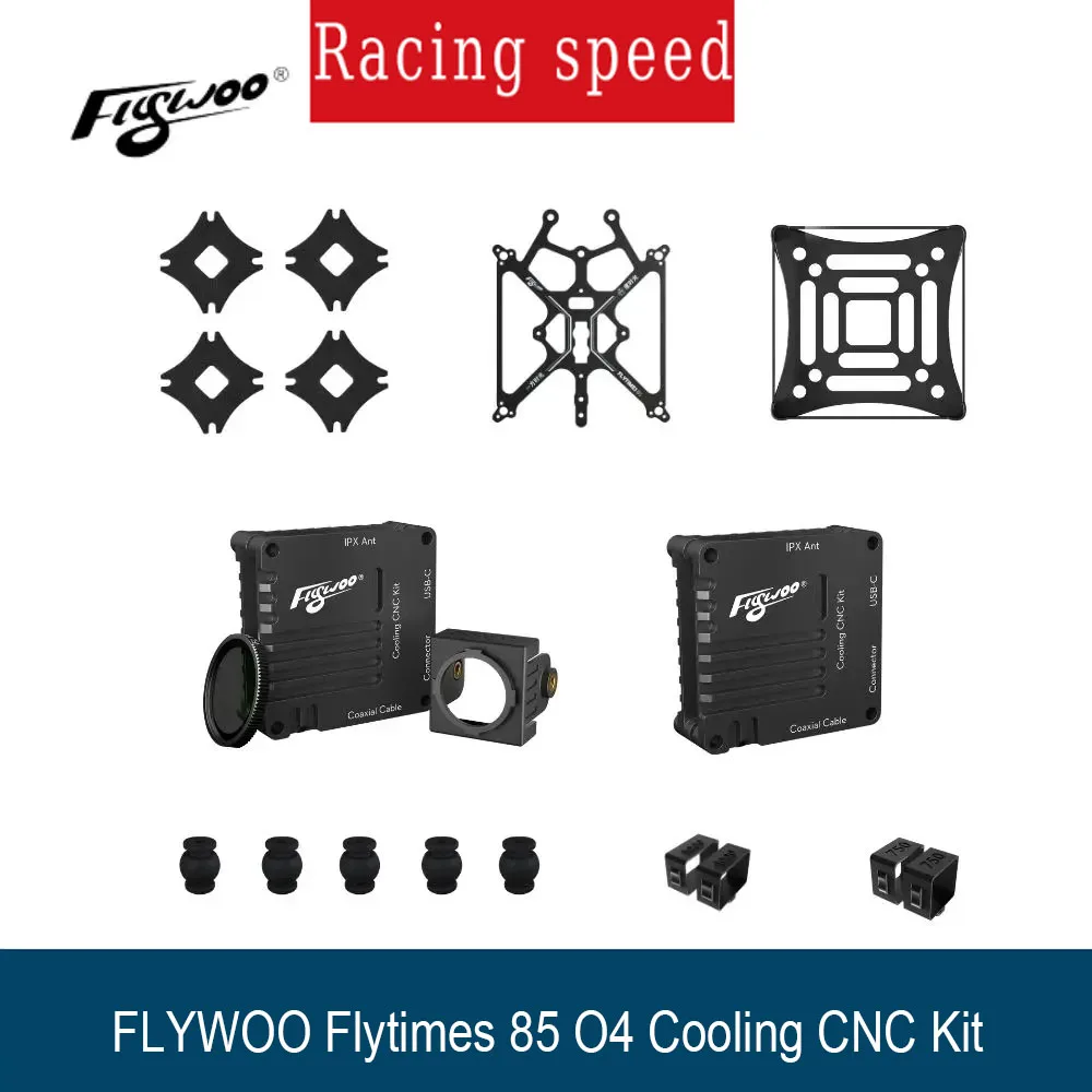

FLYWOO Flytimes 85 O4 Cooling CNC Kit/Top Plate/Battery TPU/Sponge pad/VTX Bracket Frame Parts Collection