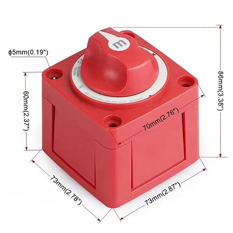 Joli de batterie de bateau marin série M, isolateur RapDuty, déconnexion à distance, 2, 3, 4 positions, coupe de masse, touristes simples, 12-48V, 300A