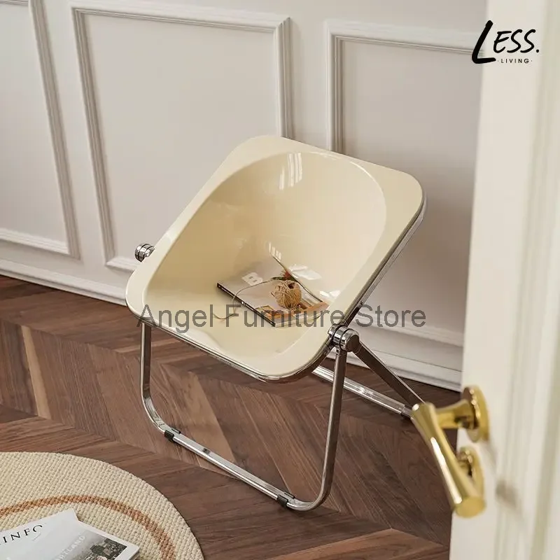 

Acrylic Desk Stool Transparent Stool Ins Stool Fashion Modern Celebrity Photo Stool Clothing Store Makeup Chair Folding Stool