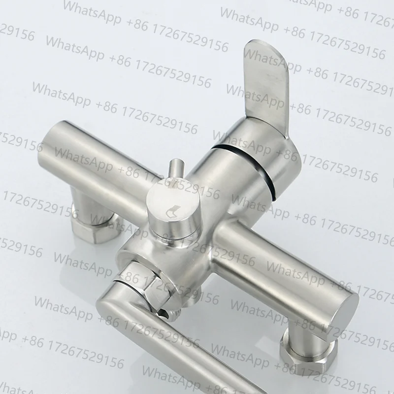 New Shower Faucets Classic Bathtub Faucet Single Holder Long Nose 304 Stainless Steel Bathroom Faucet Bath Mixer Tap