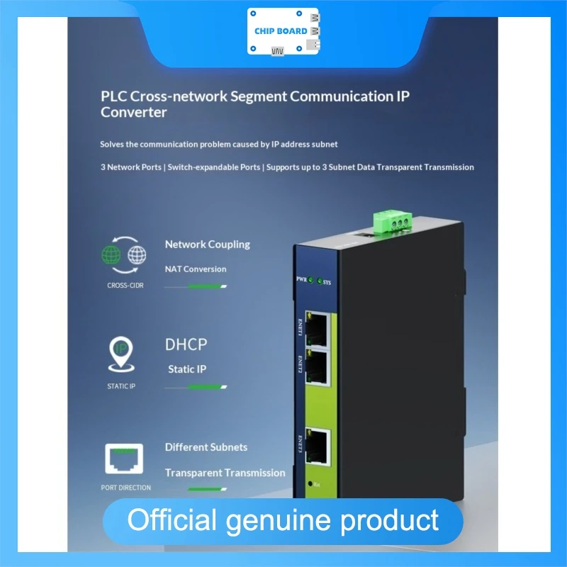 

HIWOOYA WTU-NET21 PLC ETH-NAT Gateway Network Coupler Cross Subnet Communication IP Address Converter Module