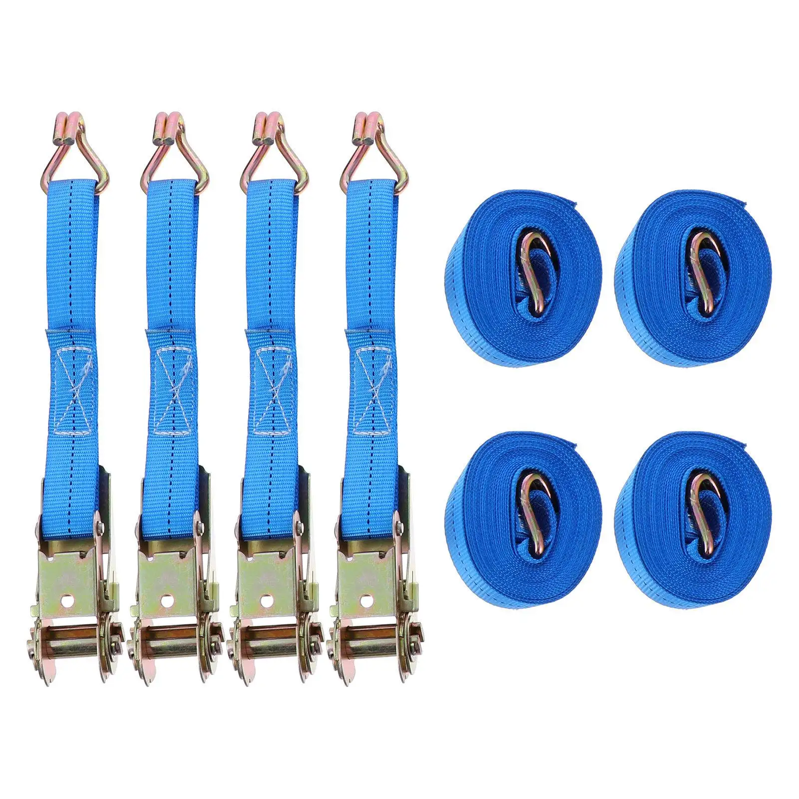 4Pcs Cargo Binding Belt Tie Down Strap Quick Release No Metal Buckle Roof Rack Strap Secure Cargo Luggage Kayak Surfboard