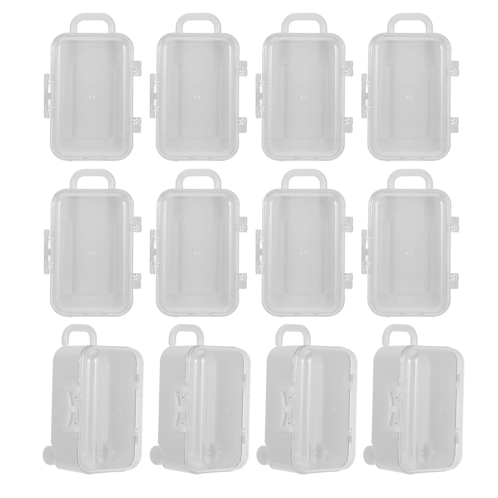 

12 Pcs Candy Box Boxes Mini Suitcase Decoration Party Favor Travel Toy Packing Themed Plastic Luggage Dollhouse Toys