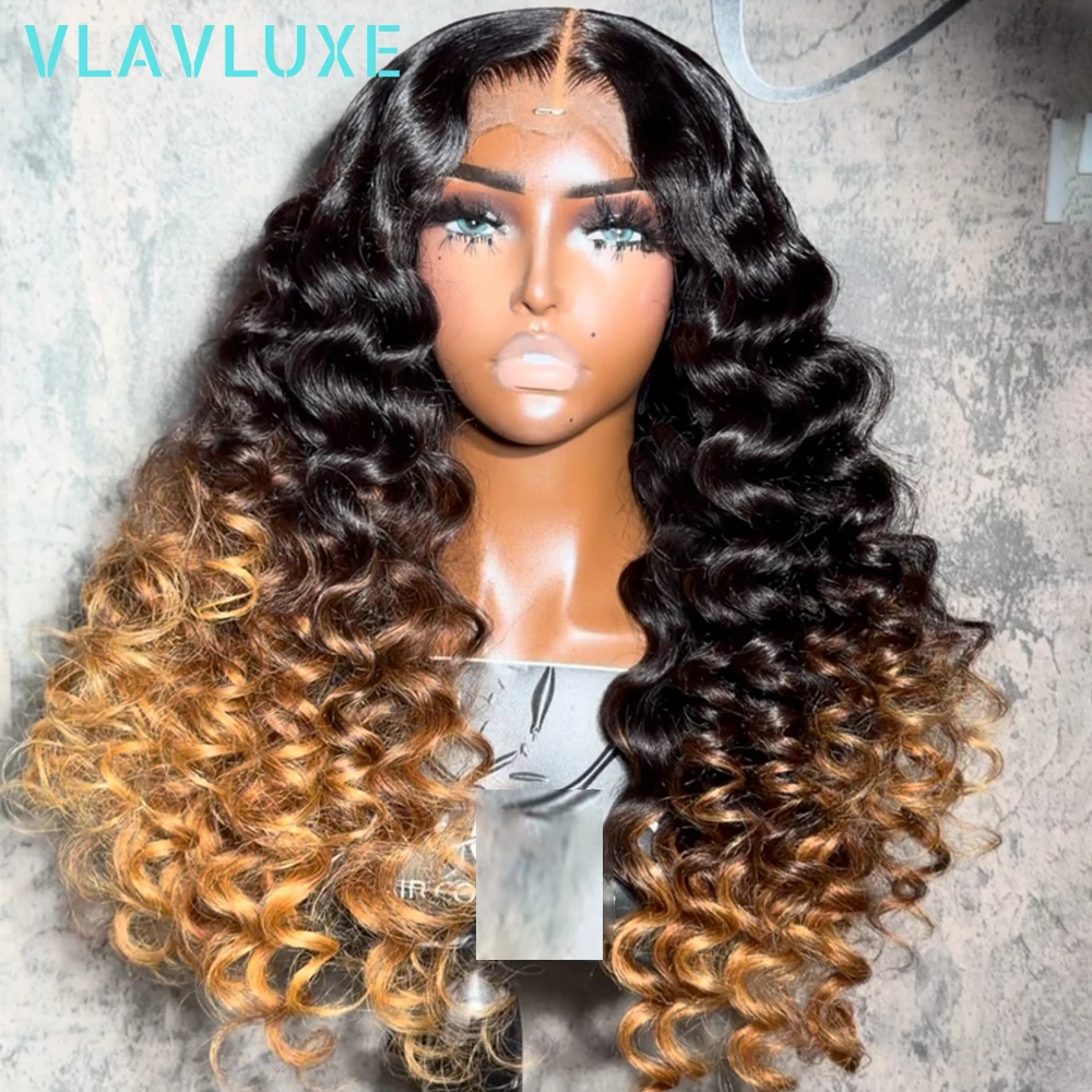 Ombre Blond 16-36 Inch 400 Density 4x4/13x4/13x6 HD Lace Front Colored Wigs Loose Wave Glueless Wigs For Black Women Pre Plucked