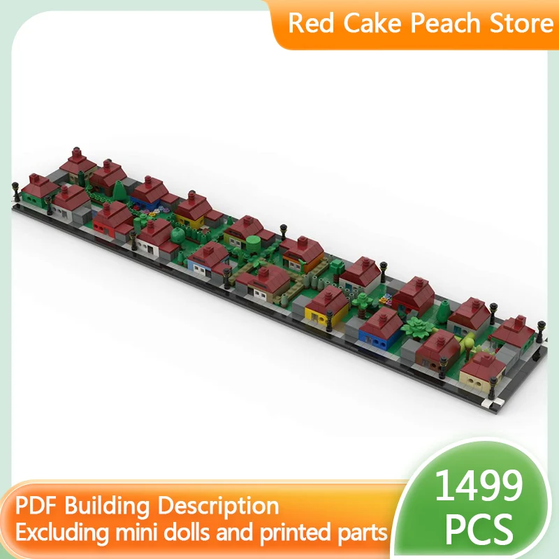 

City Street View Model MOC Building Bricks Town Family Houses Modular Technology Children Holiday Gifts Assemble Toys Suit