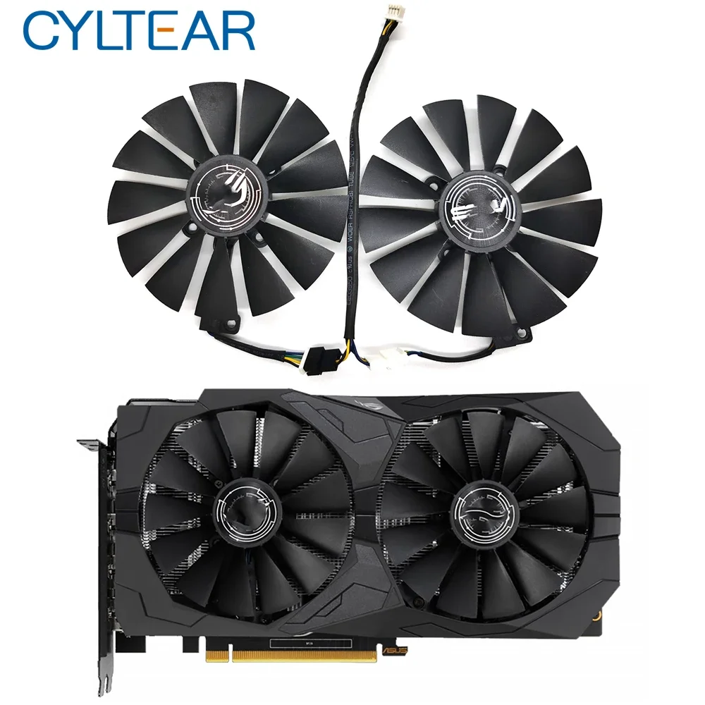 95MM PLD10010S12H T129215SM 0.30AMP RX580 Fan For ASUS AREZ Radeon RX 580 DUAL OC Graphics Card Cooling Fan