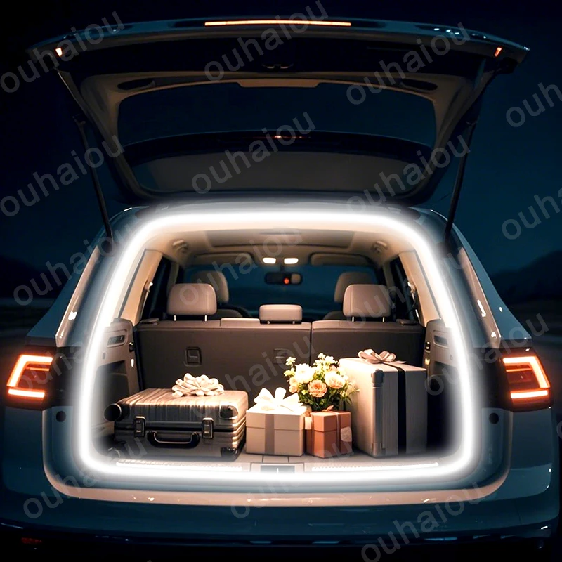 For Volkswagen Tiguan L/Pro Trunk Light Modification Light Atmosphere Lights White Warm White Rear Trunk LED Light Bar