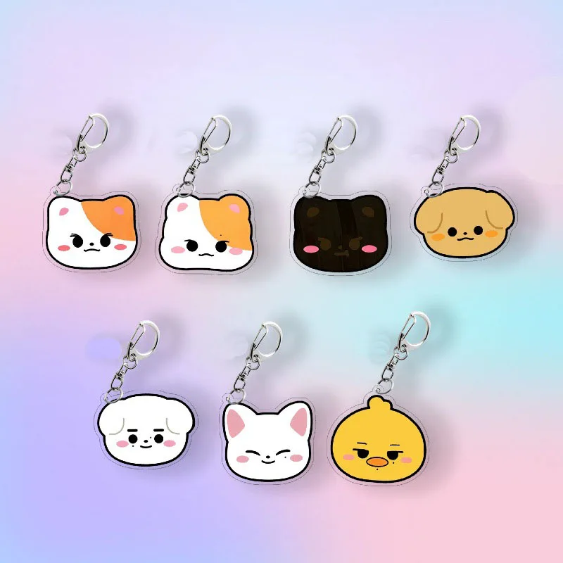 

KPOP Keyring JUNGWON HEESEUNG JAKE Cute Animal Acrylic Keychain Pendant SUNOO SUNGHOON JAY Key Chain Bag Accessories Fans Gift