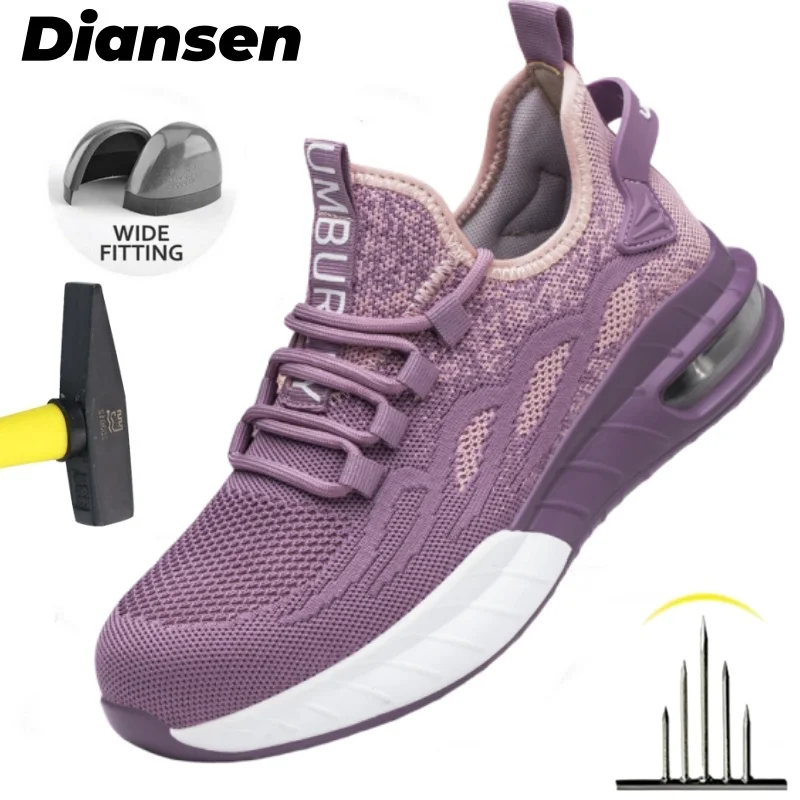 

Women's Steel Toe Anti Smashing, Anti Slip, Comfortable And Breathable Work Shoes, Safety Shoes, Women's Air Cushion Work Shoes