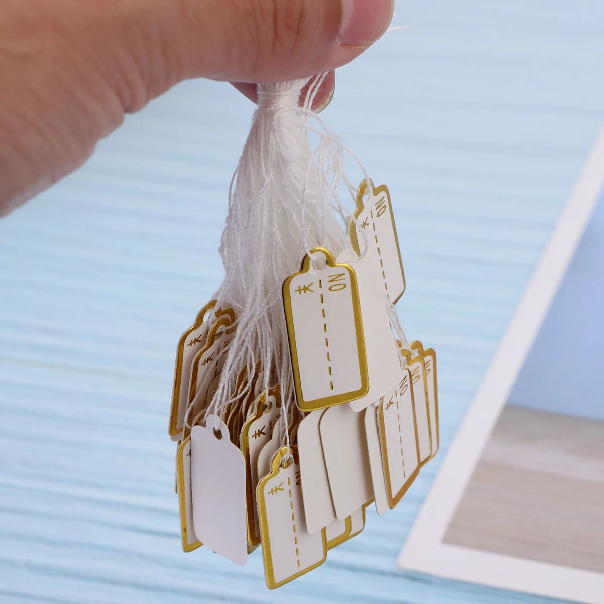 

500 Pcs Paper Price Tags for Store Goods Jewelry Labels Bright Color Creative Shape Easy to Use Ideal for Shops