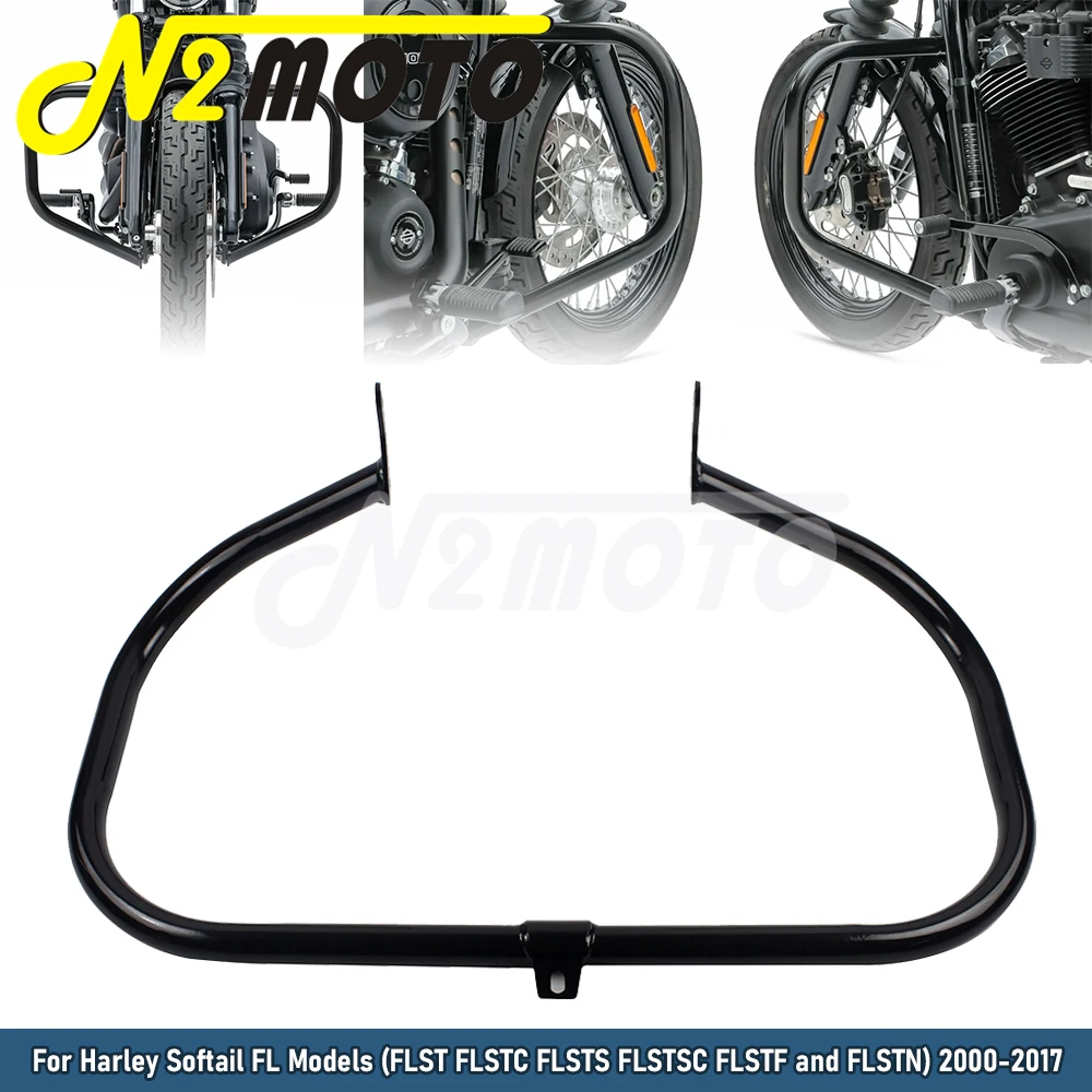 

Черный 1/4 "защитный бампер для автомобильного двигателя Harley Softail FLST FLSTC FLSTS FLSTSC FLSTF FLSTN 1/4-17