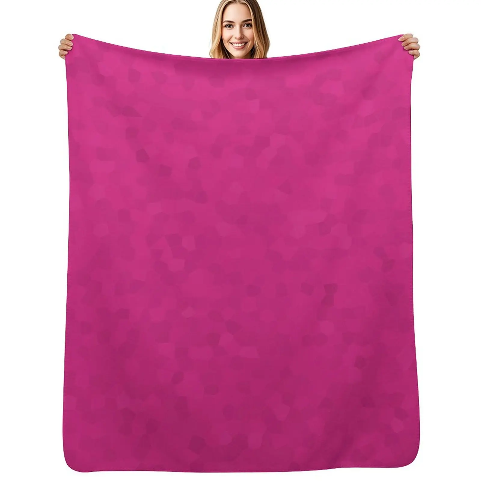 Hot Pink Fuchsia Color Decor Throw Blanket Fuzzy Plush Throw Blanket for Sofa Chair