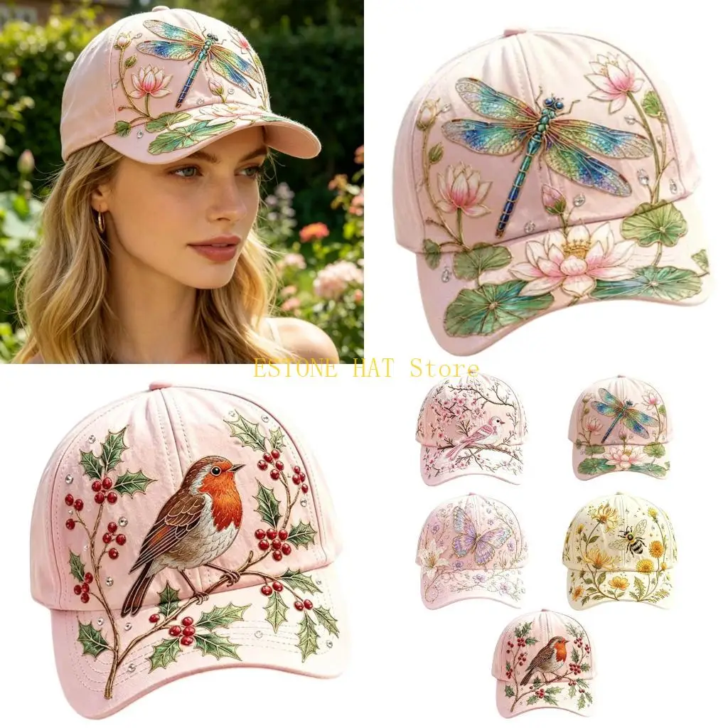 49MF Daily Use Cap for Men Women Teens Garden Polyester Baseball Hat with Front Shade for Basic Daily Casual Use