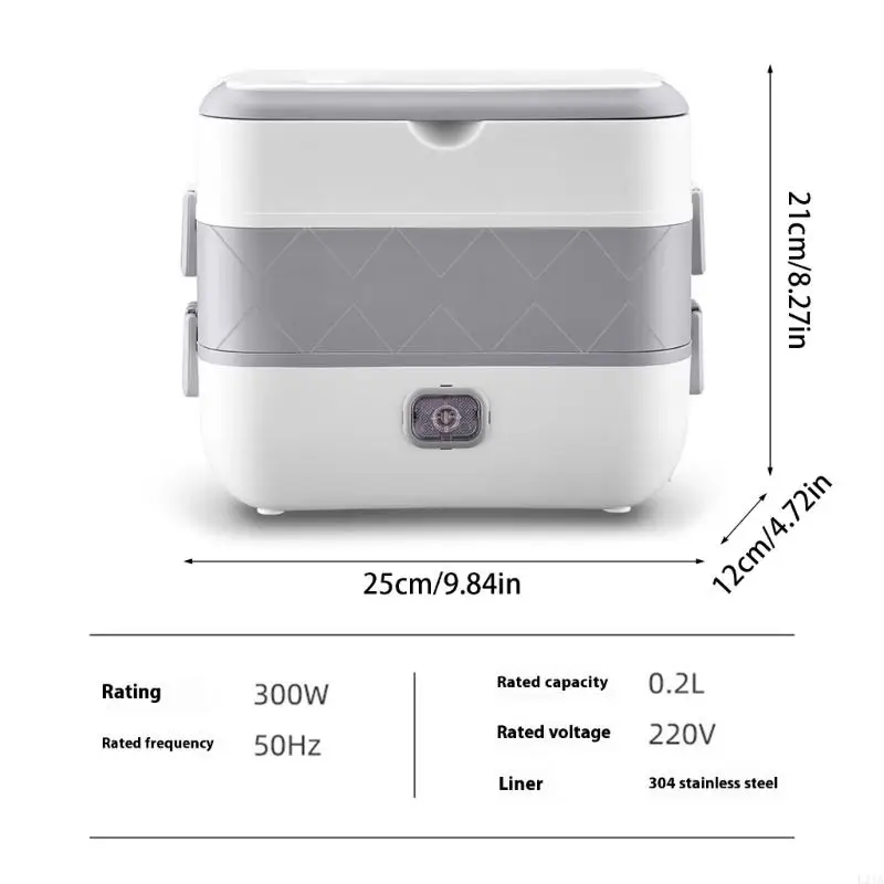 2025 Kotak Makan Siang Kotak Makan Siang Steam Baru Container 2L Insulated Heater Portable Untuk Perjalanan Asrama Dapur