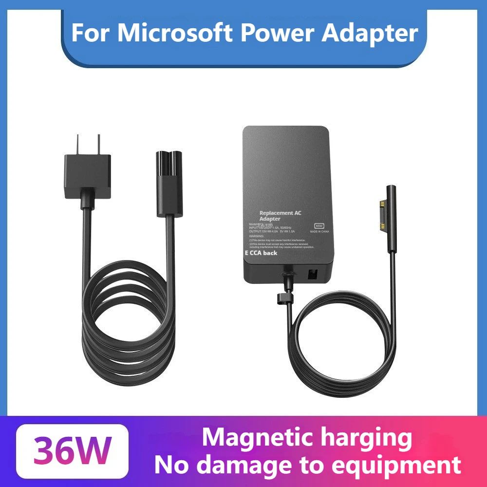 36W 12V 2.58A Power Adapter Charger for Surface Pro 3 Pro 4 (Intel Core i5 i7) Pro 5-2017 with USB Charging Port