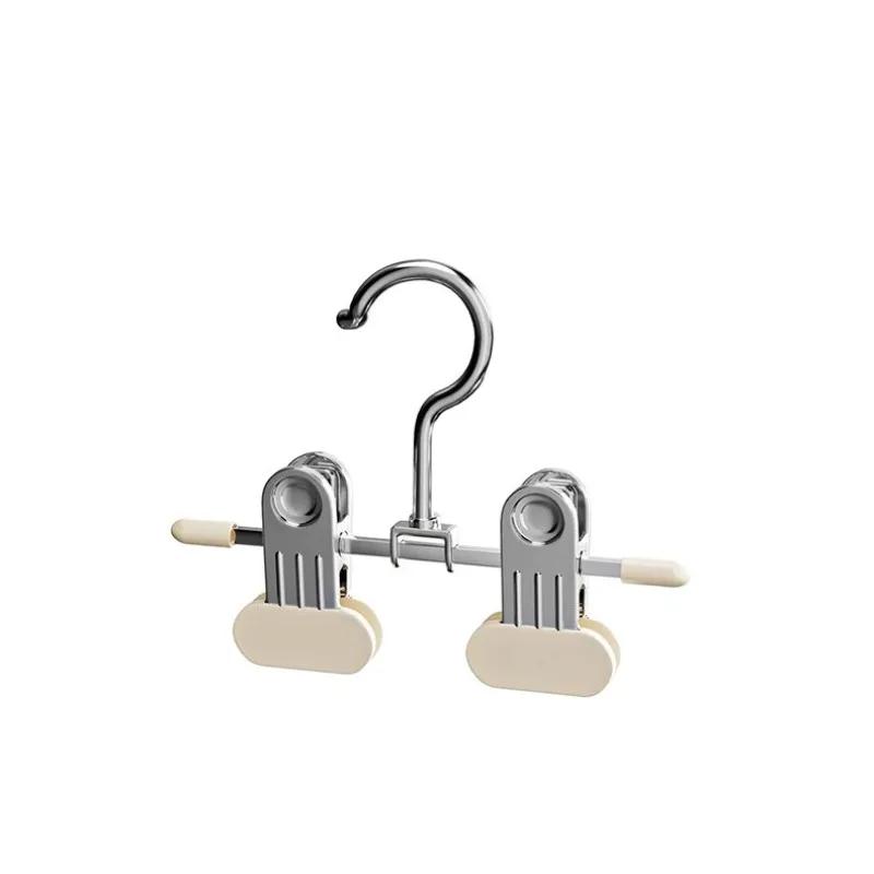 5pcs Household Trousers Clips No Trace Pants Hanger With Clips Skirt Storage Organizer Underwear Drying Rack