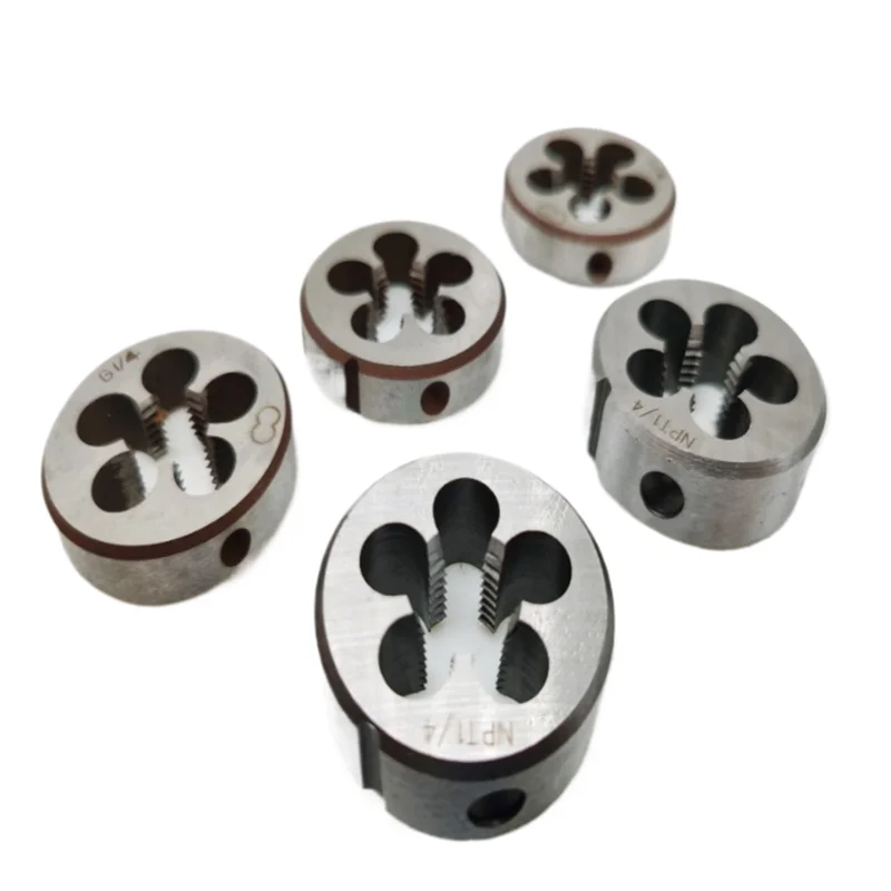 BSP BSPT 55 ° pipe thread die 1/8 1/4 3/8 1/2 3/4 1 inch 2 inch, used as a tool for tapping external threads of water pipes