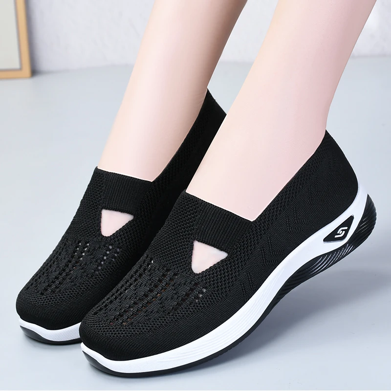 2024 Hot Summer New Comfort Casual Women\'s Shoes Fashion Soft Sole Breathable Hollow Out Flat Shoes for Women Zapatos De Mujer