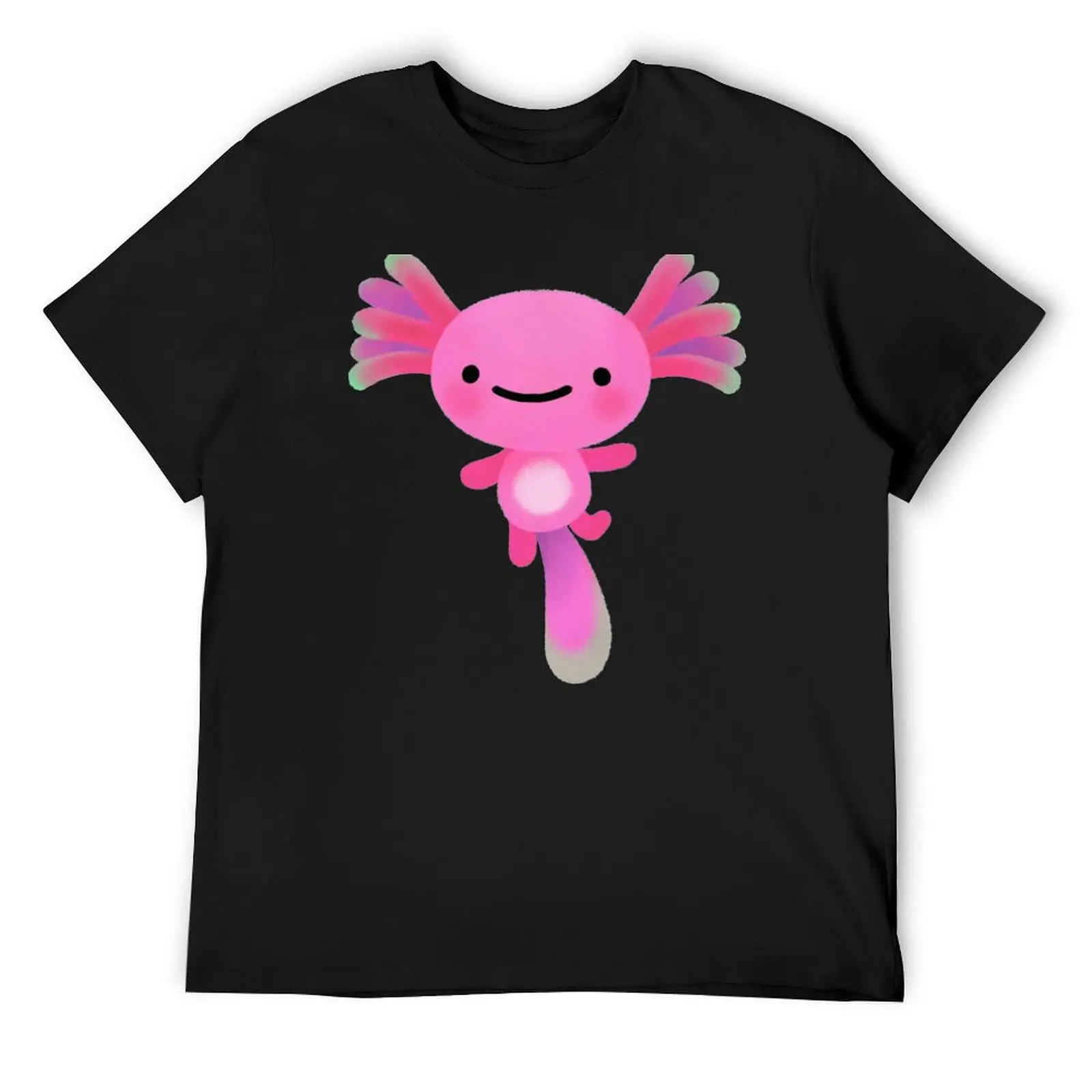 

Coral axolotl T-Shirt summer clothes plus size tops hippie clothes men t shirt