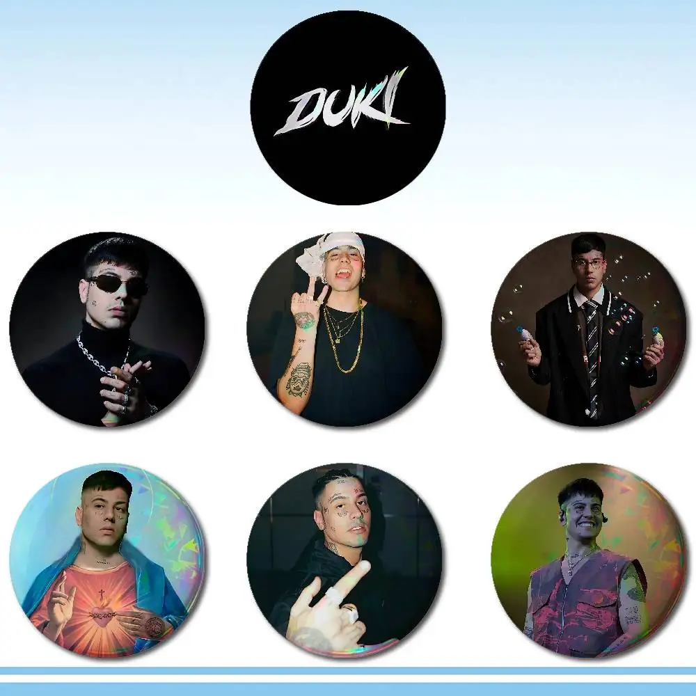 D-DukiS Rapper Badges Tinplate Soft Button Pin Brooch Metal Badge Custom Jewelry Accessories Hat Bag Lapel