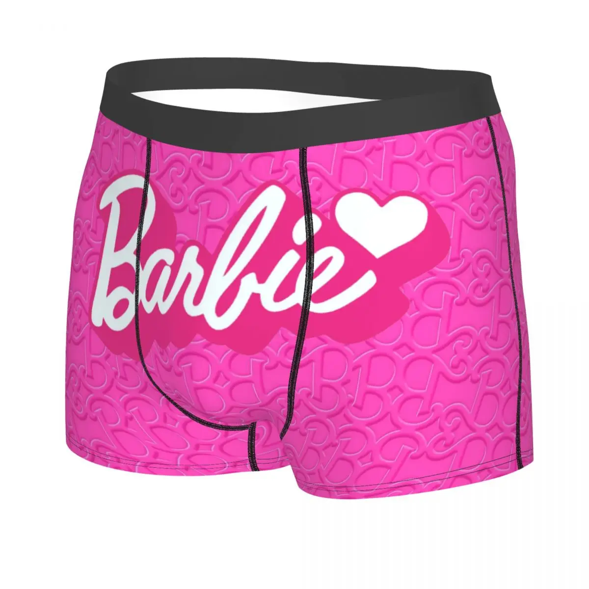 Custom Barbie Logo Boxer Shorts For Men 3D Print Cartoon Cute Underwear Panties Briefs Breathable Underpants