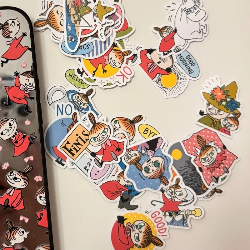 

39Pcs Moomin Stickers Little My Anime Action Figure Graffiti Sticker Q Figural Laptop Skateboard Notebook Decoration Merchandise