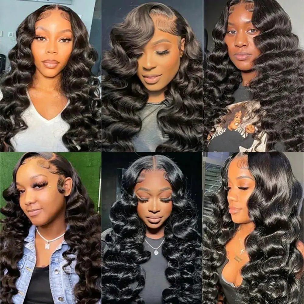 28 32 Inch 13x4 Loose Deep Wave HD Transparent Lace Frontal Wig 250% Density Pre Plucked Human Hair Wig with Baby Hair image 5