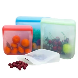 Silicone Storage Bag,Multipurpose Reusable Food Grade Fresh-keeping Containers for Microwave,Refrigerator