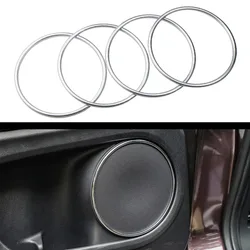 Car Door Stereo Speaker Cover for Honda HRV HR-V Vezel 2016 - 2022 Loudspeaker Ring 4Pcs Circle Sticker Accessories