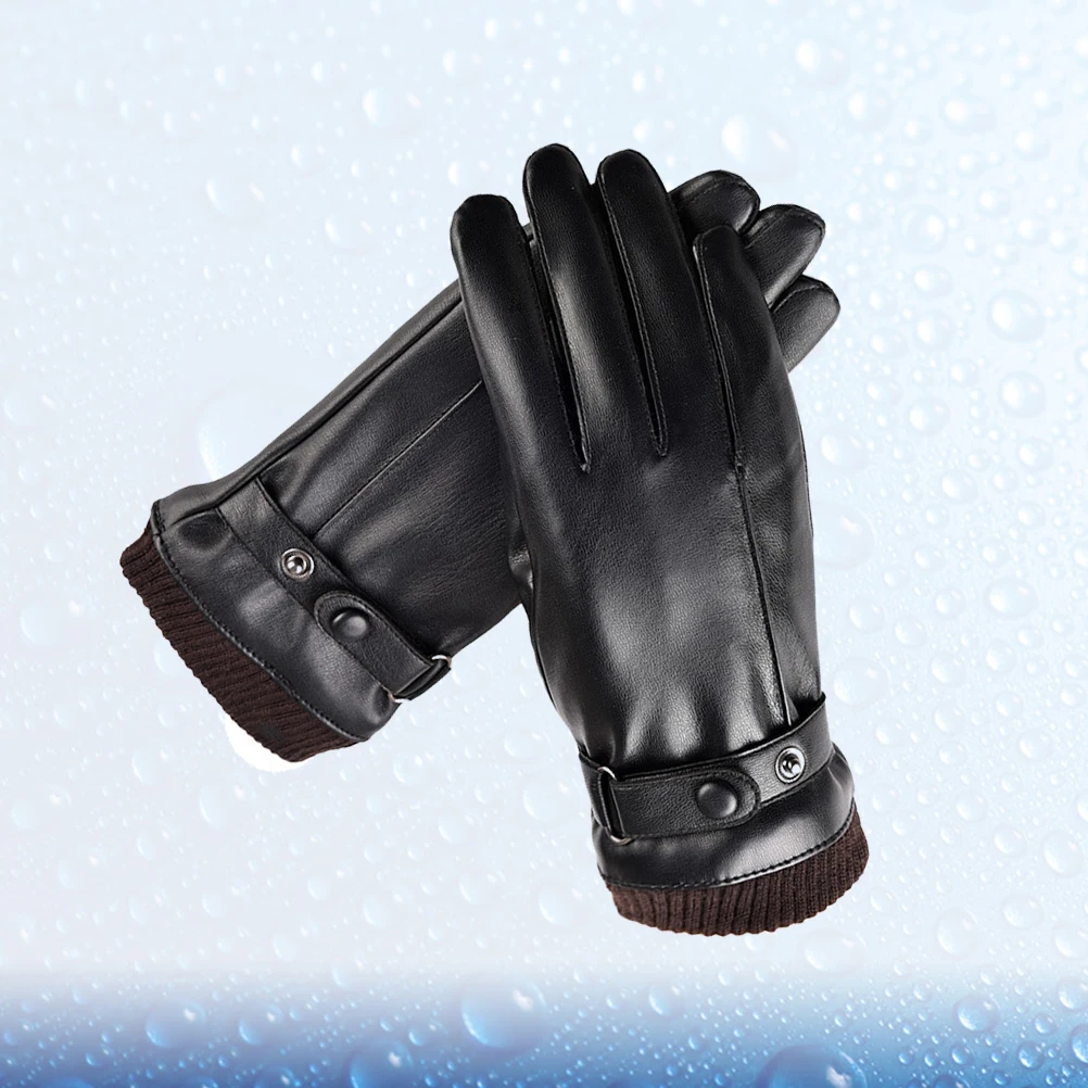 

Thermal Touchscreen Gloves Women Ski Finger Windproof for Water Repellent PU Sports Miss