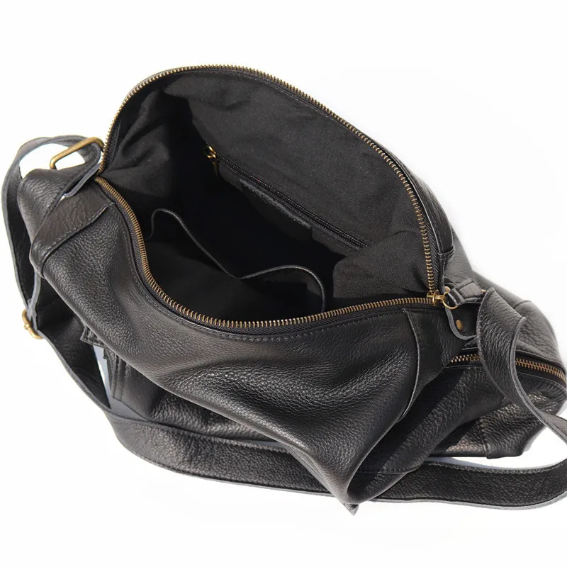 Utility Casual Women's Bag Single Shoulder Messenger Bag Female Large Capacity Soft Cowhide Slouchy Bucket Hobo Crossbody Bags