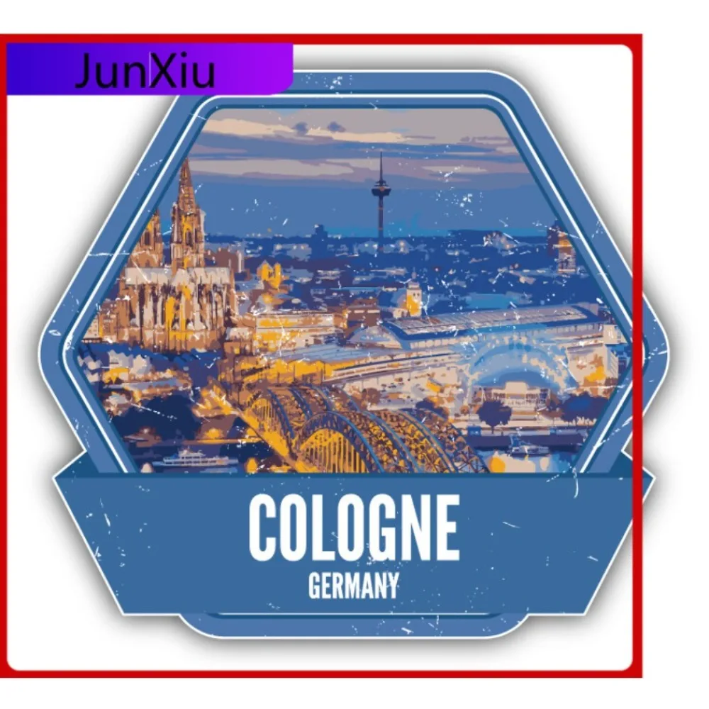 

Cologne Germany Grunge Vintage Travel Label Car Bumper Sticker Decal