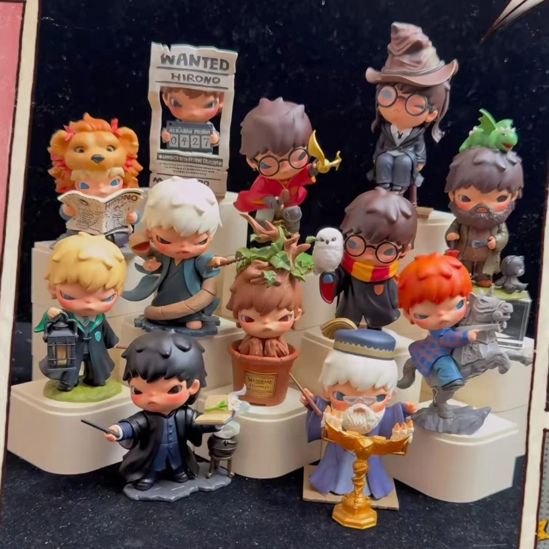 POP MART Hirono, seria Harry Potter, Mystery Box, oryginalne figurki w pudełku niespodziankowym, zabawki do zgadywania, ozdoba do torby, figurki, dekoracja do domu, figurka na biurko.