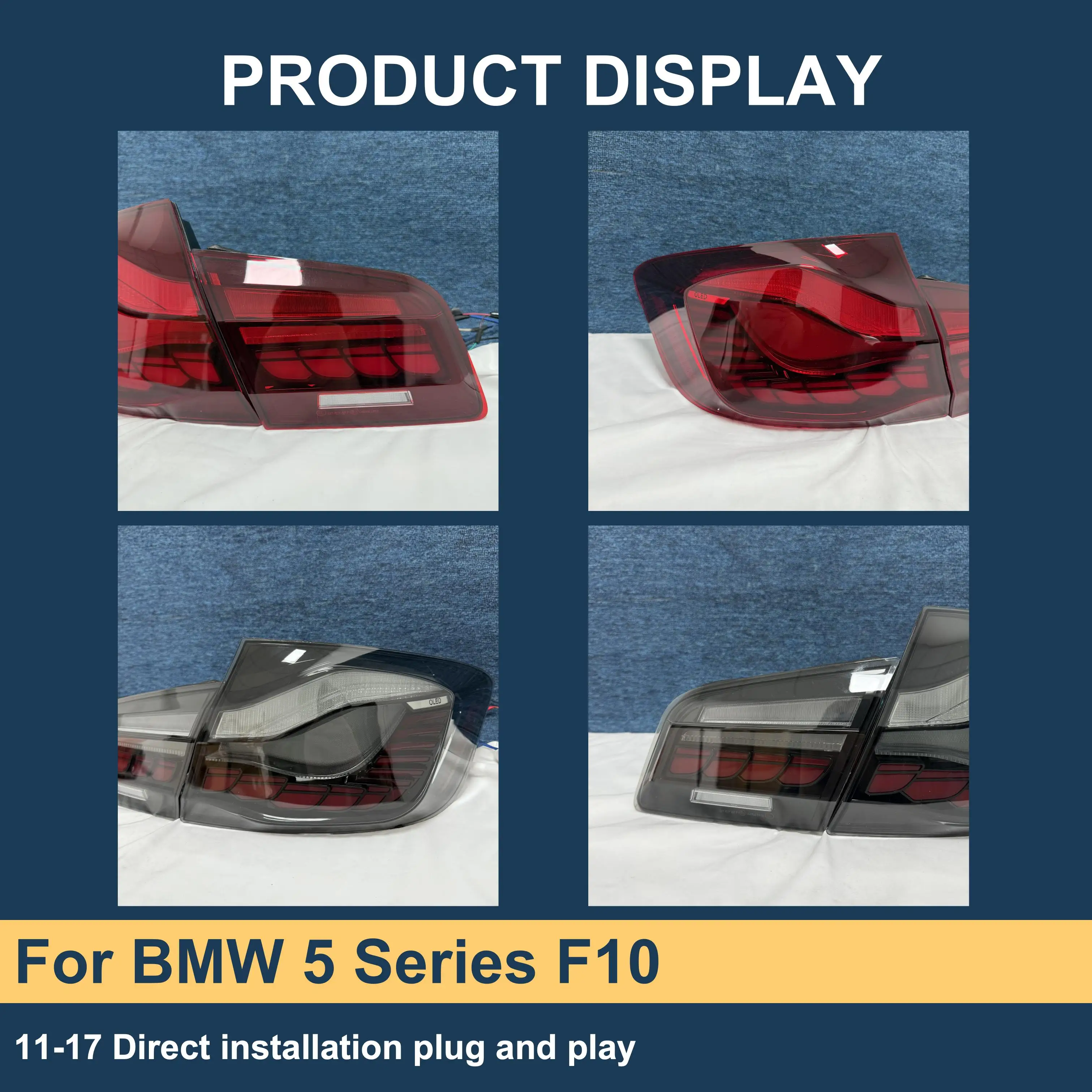 

J ONE Car Modification Accessories GTS Tail Lights For BMW 5 Series F10 2011-2017 Rear Tail Light F10 Tail Light Clear