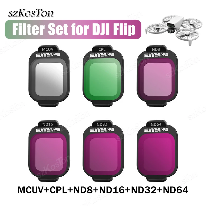 Filterset für DJI Lito X1/Neo 2/Mini 5 Pro/Mini 4 Pro/Filp ND MCUV CPL Filter Blendschutz Optisches Glas Linsenzubehör – Detail 10