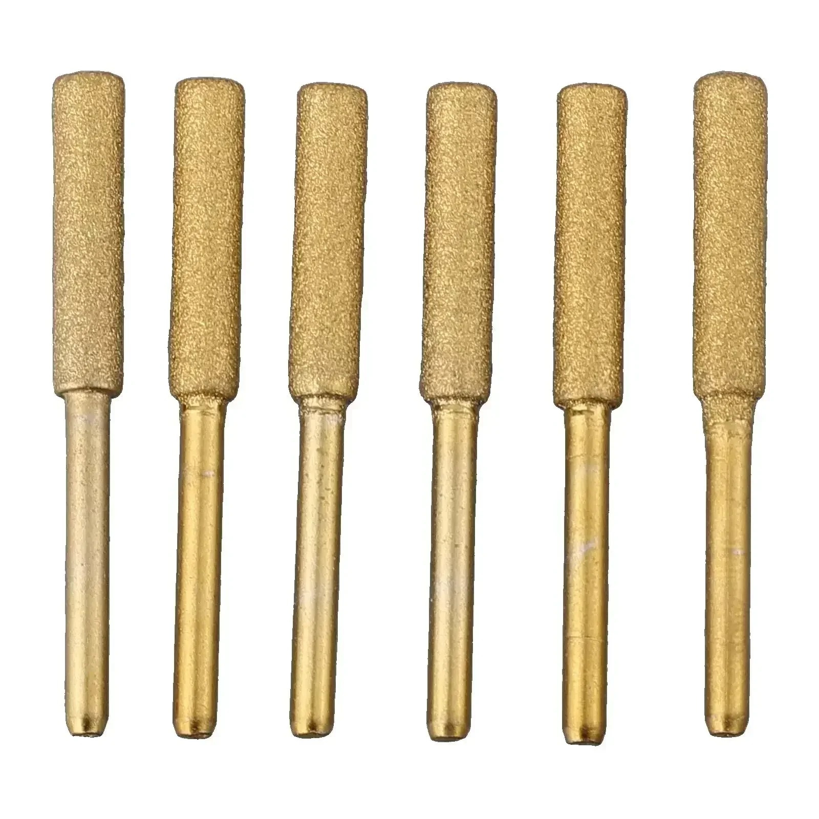 

6pcs 4.0/4.8/5.5mm Diamond Coated Burr Chainsaw Sharpener Burr Carving Grinding Head Rotating File Sharpening Carving Power Tool