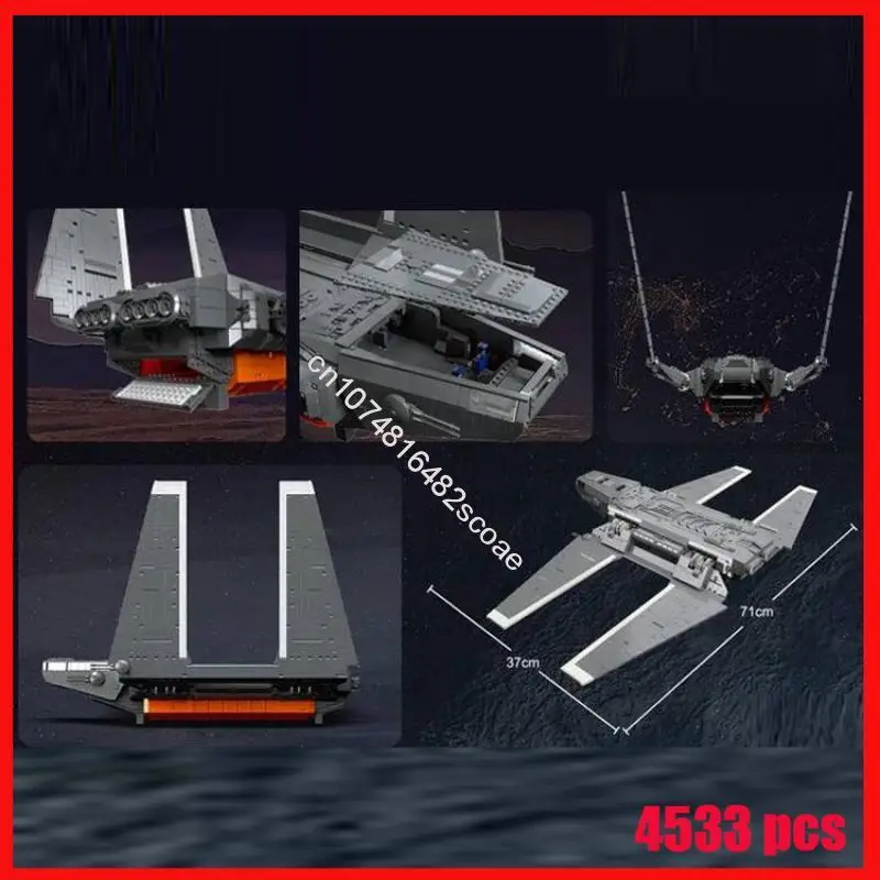 4533pcs Star Plan Moc Class Rogue Cargo Shuttle Spaceship Fighter Brick Model Building Kits Constructions Block Educational Toys