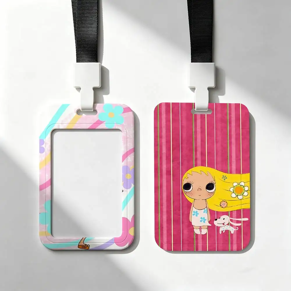 Cute Cartoon Campus ID Card Holder Badge Holders Lanyard Business Exhibit School Strap Neck Hang