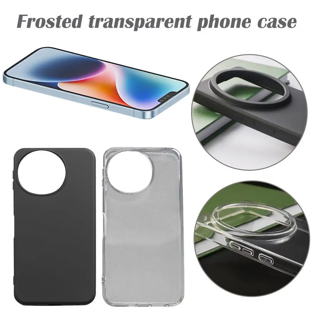 Transparent Phone Case For Sharp Aquos Sense 9 Frosted Texture Ultra-thin Soft Shell  Phone Protector Accessories