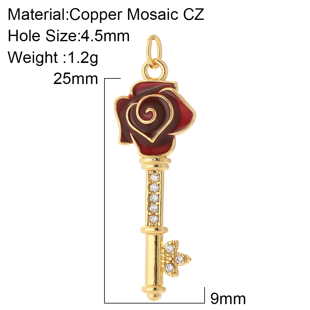 Heart Key Lock Charms for DIY Jewellery Making
