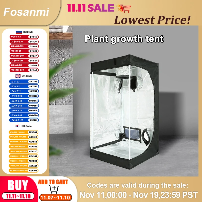 

Indoor Plant Growth Tent Greenhouse 60*60*140cm Insect-Proof Hydroponic Plant Tent Plant Grow Box Growing Tent For Greenhouse