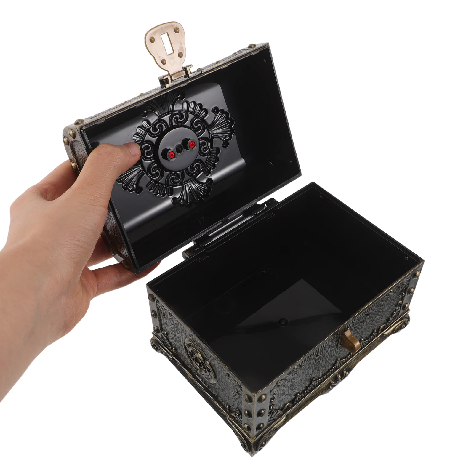 

Vintage Treasure Chest For Kids Durable Plastic Pirate Box Interactive Adventure Role Play Storage - Ideal For Treasure Hunt