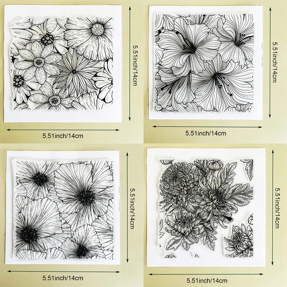 Blumen-Stempel/Siegel für die Gestaltung von DIY-Scrapbooking-Karten, Albumen und dekorativen Stempelarbeiten