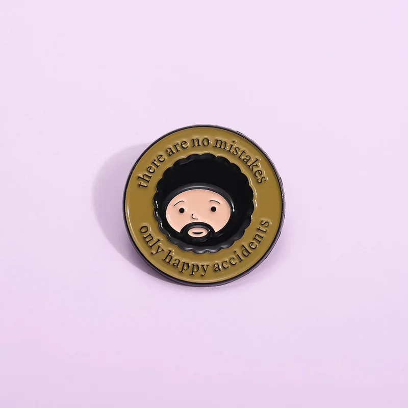 Character Series Enamel Pin Happy Explosion Head Bearded Painter Brooch Bag Lapel Accessories Metal Badge Gift Jewelry Wholesale