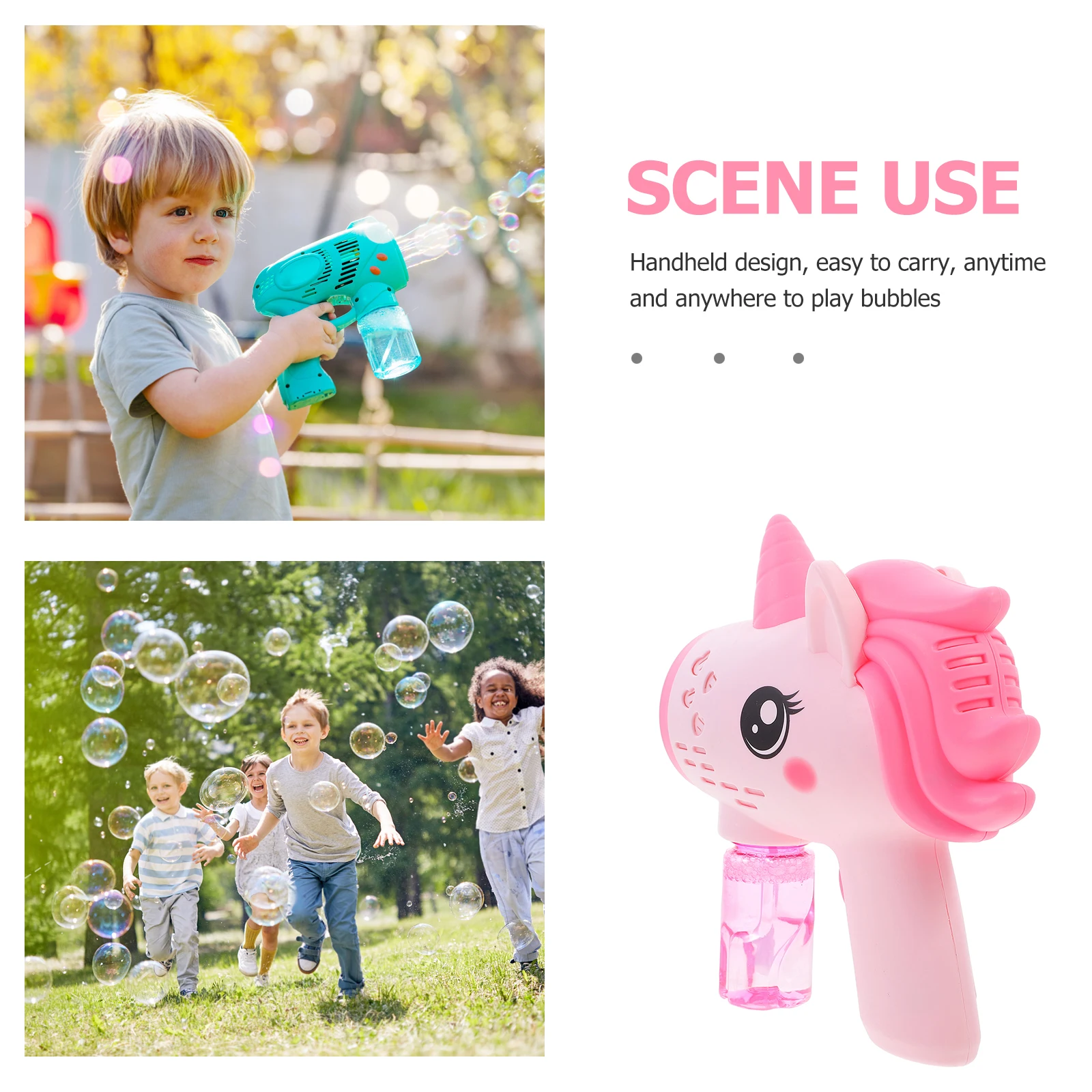 Máquina de burbujas automática, sopladores de burbujas para niños, sopladores al aire libre