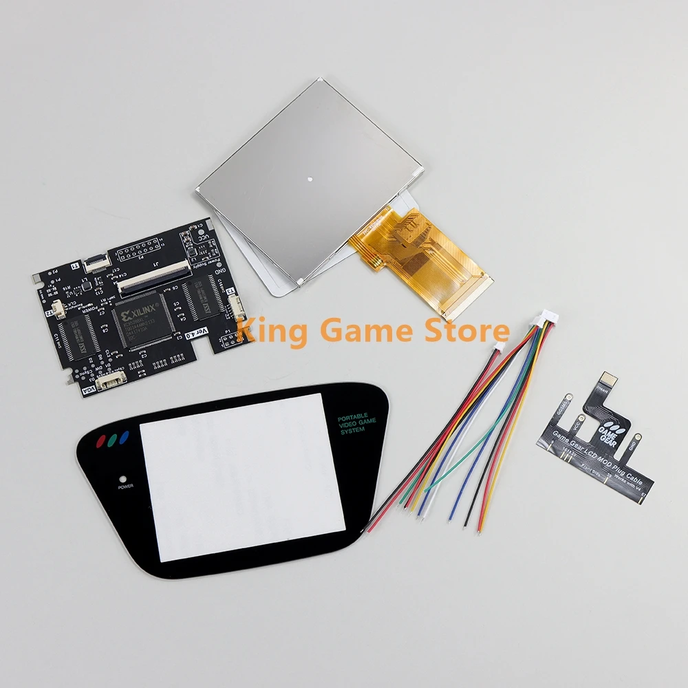 10 ชุดชุดหน้าจอ LCD สําหรับ SEGA เกมเกียร์ความสว่างสูง LCD Backlight V4.0 สําหรับ SEGA GG