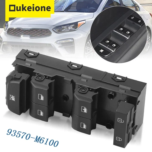 Interruptor de Control de ventana eléctrica para KIA Cerato 2019, botón regulador, reemplazo directo 93571-M6120 93571-M6100