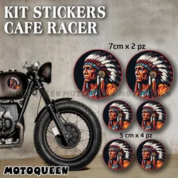 Motorcycle Tank Pad Windshield Helmet Indian Chief Rider Biker Decals Kit Stickers for Retro Honda Kawasaki Suzuki Harley BMW