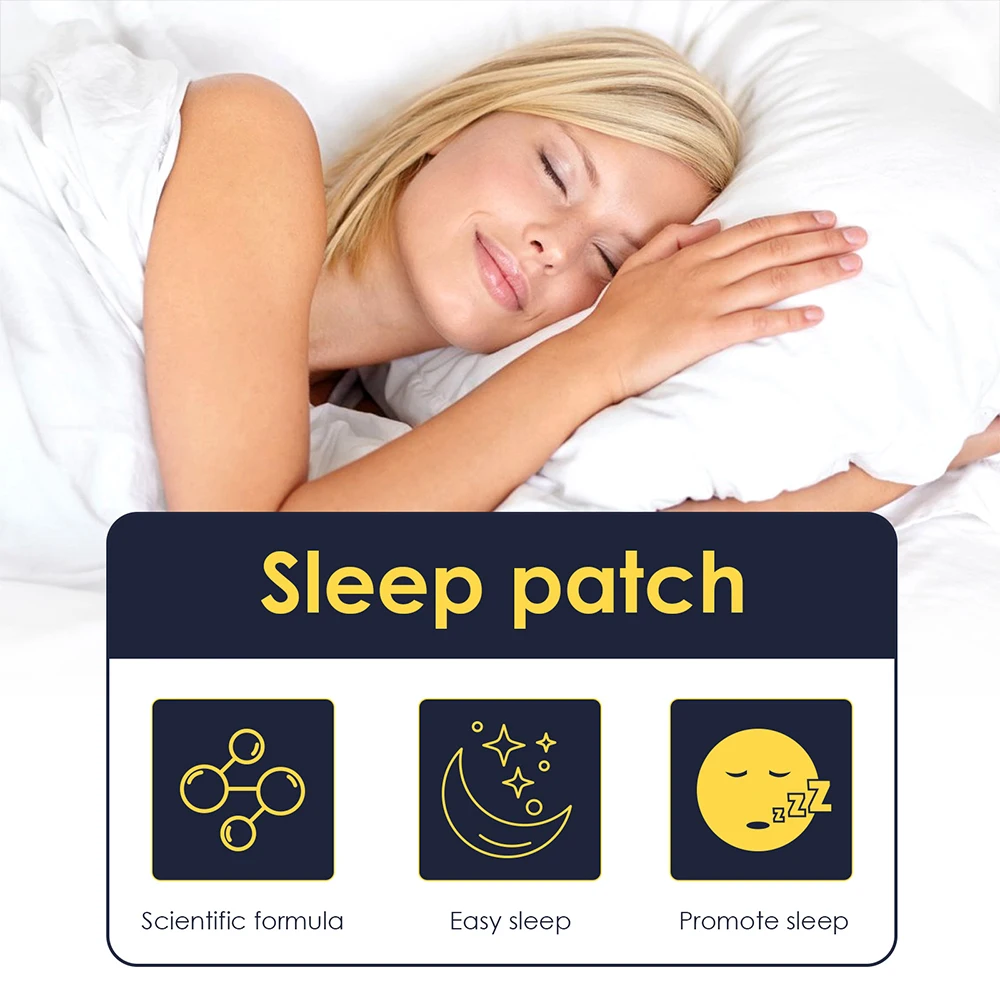 Sleep Patch Fast Sleepy Aid Natural Relieve Nighttime Dreaminess Stress Anxiety Improve Insomnia Brain Health Care plaster 12pcs